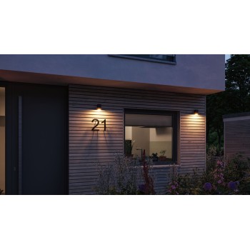 Sienas lampa Flame 4W draudzīga kukaiņiem, antracīta krāsā