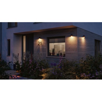 Настенный светильник Flame 4W, дружественный насекомым, антрацитового цвета