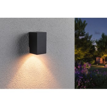 Sienas lampa Flame 4W draudzīga kukaiņiem, antracīta krāsā