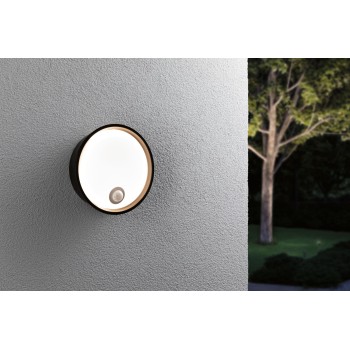 Sienas gaismeklis Platomo 14,5 W ar kustības sensoru, melnā krāsā