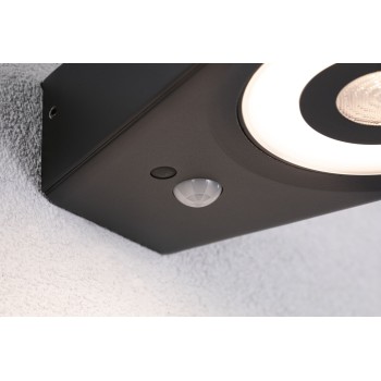 Настенный светильник Silma 5,5W с датчиком движения, черного цвета