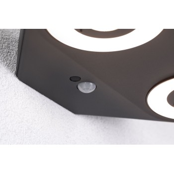 Sienas gaismeklis Silma 2x5,5W ar kustības sensoru, melnā krāsā