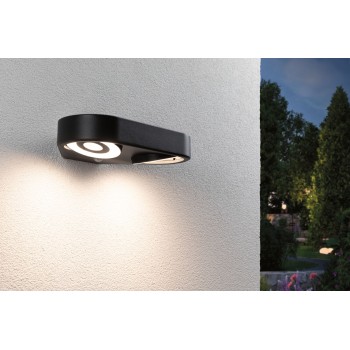Sienas gaismeklis Silma 2x5,5W ar kustības sensoru, melnā krāsā