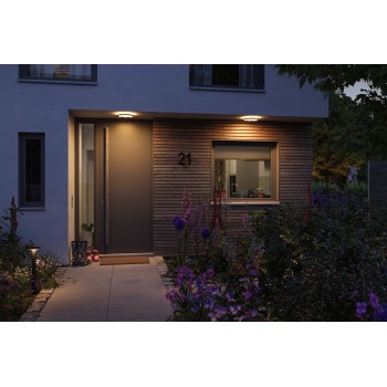 Sienas/griestu lampa Lamina Backlight 14W, draudzīga kukaiņiem, ar kustības sensoru, melna