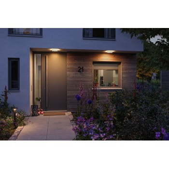 Настенный светильник Lamina Backlight 14,5 Вт, дружелюбный к насекомым, с датчиком движения, чёрный