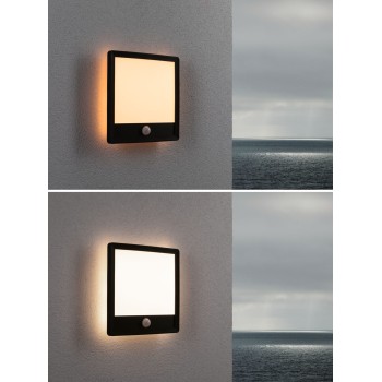 Sienas gaismeklis Lamina Backlight 14,5 W, draudzīgs kukaiņiem, ar kustības sensoru, melns